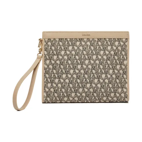 MaxMara Клатч из коровьей кожи женский бронзовый