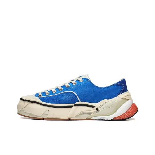 LiNing Wuji Slip-resistant Abrasion-resistant Low Top Спортивная повседневная обувь Мужская Blue