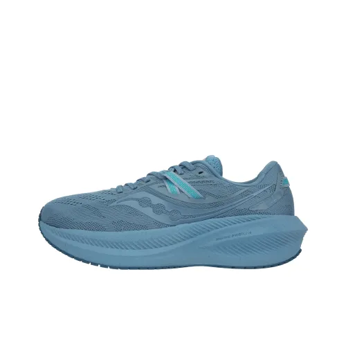 Saucony Triumph 20 Амортизаторы Slip-resistant Abrasion-resistant Низкий топ Беговые кроссовки Женские Синий