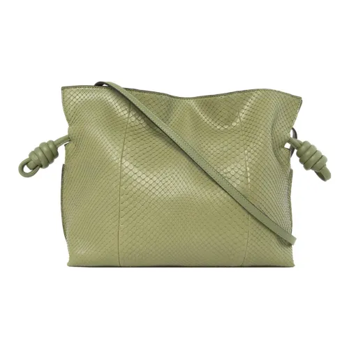 LOEWE GRAIN LEATHER Одно плечо Через плечо Клатч Женский Зеленый
