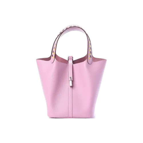 HERMES Picotin Lock Эпсомская кожа Корзина Сумка Ведрообразная Сумка Сумка 22 Женская Мальва Фиолетовая