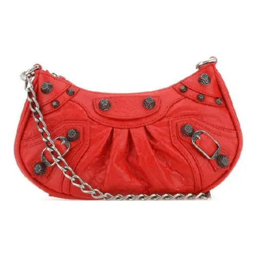 Balenciaga Le Cagole Sheepskin One Shoulder Bag Mini Women's Red