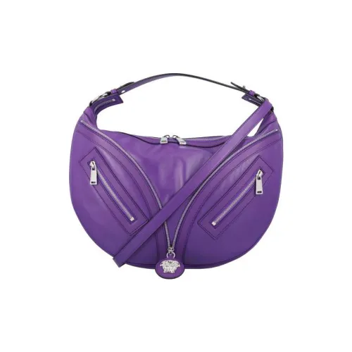 VERSACE Корова Кожа Повседневная Сумка Портативная Сумка через плечо Женский Фиолетовый