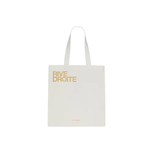 SAINT LAURENT Хлопок Тоут Сумка Сумка для покупок Сумка Мужская Белая