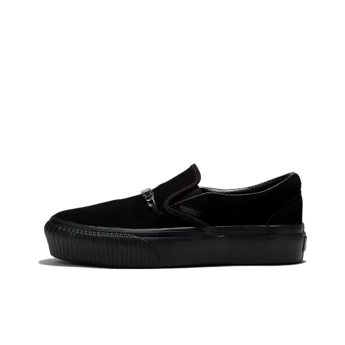 Karina Rozunko x Vans Slip On Series Платформа SF Low Топ Кроссовки для скейтбординга Унисекс Черный