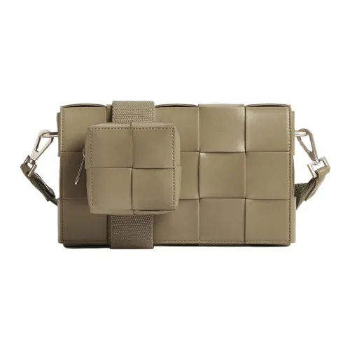 Bottega Veneta Cassette Ткани вязаные Овчина Многофункциональный Тактический Сумка Сумка через плечо Средний Мужской Тауповый