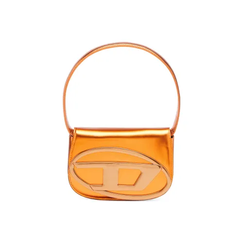 DIESEL Коровья кожа 1DR Сумка Портативная сумка через плечо Большая женская сумка Апельсин