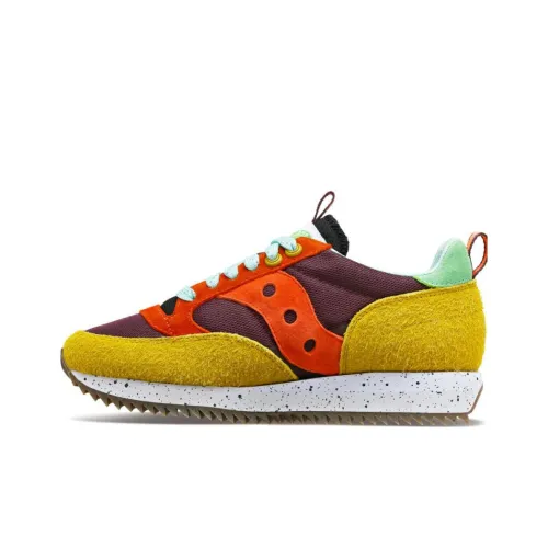 Saucony Jazz 81 Амортизаторы Slip-resistant устойчивые к истиранию Низкий топ Беговые кроссовки Мужские Желто-оранжевые