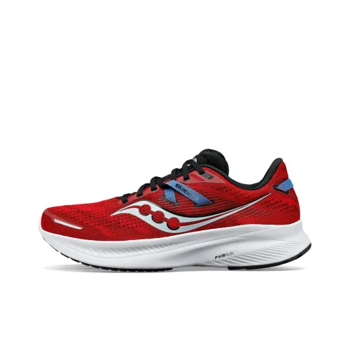 Saucony Shock Absorbers Slip-resistant Abrasion-resistant Low-top Беговые кроссовки Мужские Красный Черный Standard M