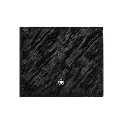 MONTBLANC Full Зернистая кожа коровы Держатель для карт Кошелек Стандартный Мужской Черный