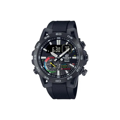 CASIO Кварцевый механизм Смола Ремешок Часы Мужские Черный циферблат ECB 40MP 1A