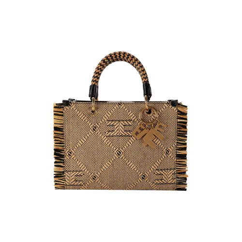 Elisabetta Franchi Нейлоновая сумка-тоут сумка для покупок мини-сумка женская коричневая