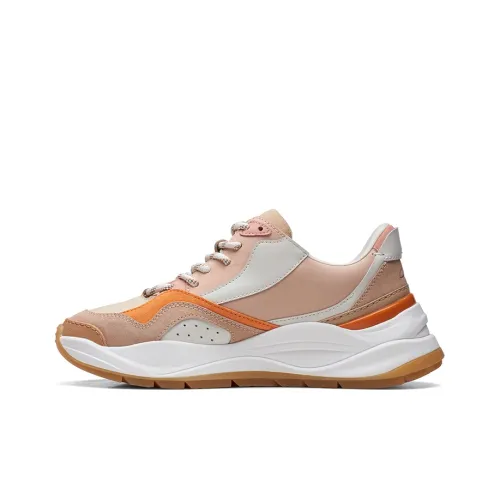 Clarks Casual Низкий Топ Абрикосовый Белый Женский
