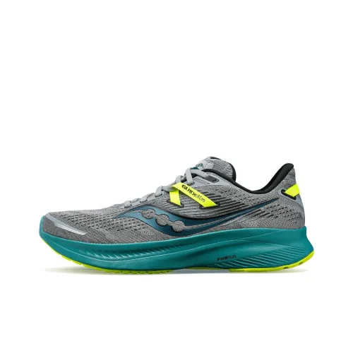 Saucony Guide 16 Slip-resistant Abrasion-resistant Breathable Supportive Low-Top Running Shoes Men's Gray Green Сaucony Guide 16 Противоскользящий Устойчивый к истиранию Дышащий Поддерживающий Низкий Топ Беговые Кроссовки Мужские Серый Зеленый
