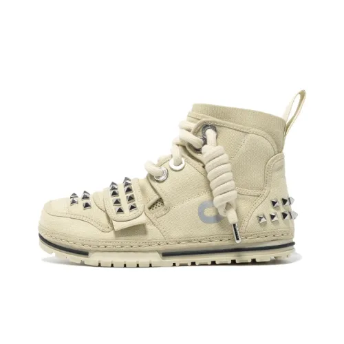 OETZI Скейтборд Кроссовки Высокие Светлый Бежевый Унисекс