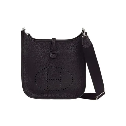 HERMES Evelyne Bullock Кожа Сумка через плечо Сумка на плечо Женская 3Y Caban Черный Твид