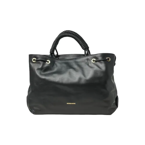 BORBONESE Napa Leg Skin Bag Large Men's Black