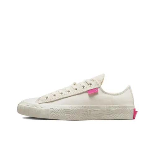 Converse Chuck Taylor All Star Weekend Slip-Resistant Abrasion-Resistant Low-Top Skateboard Shoes Unisex White Pink Конверс Чук Тейлор Ол Стар Уикенд Слип-Резистент Абразион-Резистент Низкие Кроссовки для Скейтбординга Унисекс Белый Розовый