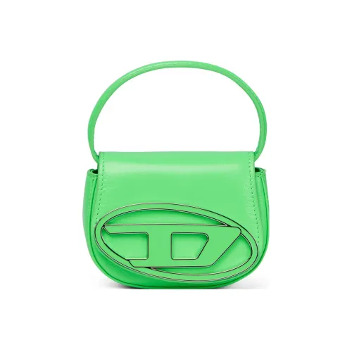 DIESEL Корова Кожа 1DR Сумка Сумка Сумка через плечо Мини Женский Неоново-зеленый