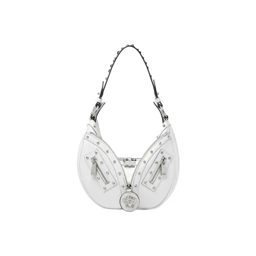 VERSACE Телячья кожа Бродяга Байкер Подмышечный Сумка на плечо Сумка Большой Women's Silver