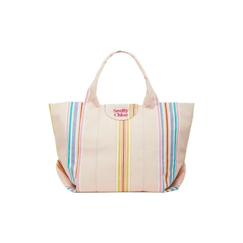 See By Chloe Laetizia Жаккардовая ткань Тоут Сумка Сумка для покупок Сумка на плечо Сумка Женская Коричневая