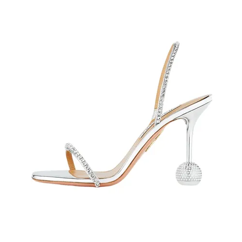 AQUAZZURA Есть Darling one Ремень Сандалии 10,5 см Женские Серебряные