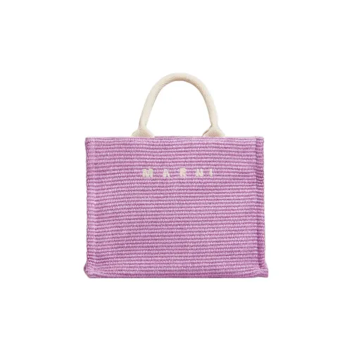 Marni Рафия Тоут Сумка Сумка для покупок Сумка через плечо Сумка Маленькая Женская Фиолетовая
