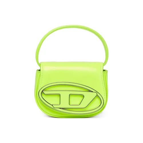 DIESEL Корова Кожа 1DR Сумка Сумка Сумка через плечо Мини Женский Флуоресцентный Желтый