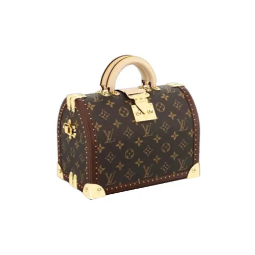 LOUIS VUITTON SpeedyTrunk Покрытый холст Сумка Женская Коричневая