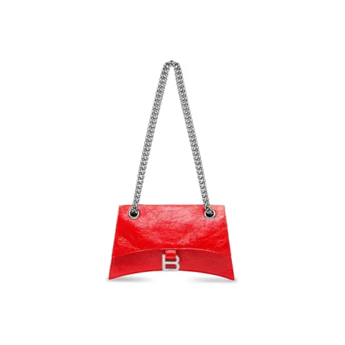 Balenciaga Crush Тисненая Телячья Кожа Сумка через плечо Сумка на плечо Женская Красная