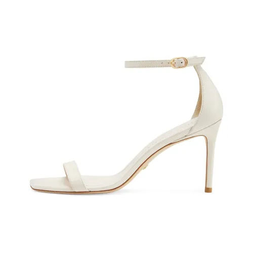 Stuart Weitzman SW Nunaked CURVE 85 one Ремень Сандалии 8,5 см Женские Белые