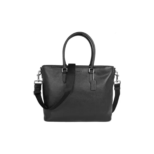 COACH Кожа Доска Сумка через плечо Сумка Большая Мужская Черная