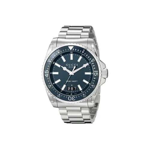 GUCCI Кварцевый механизм Мужские часы 45 мм Синий