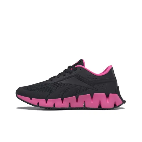 Reebok Zig Dynamica 2 'Черный Atomic Розовый' Низкие Беговые Кроссовки Женские Черный Фиолетовый