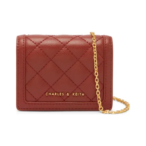 CHARLES KEITH Сумка через плечо кошелек держатель для карт мини женский черный кирпично-красный розовый розовый