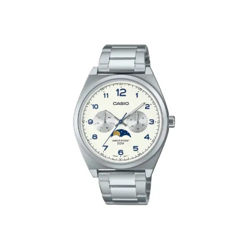 CASIO Standard Series Кварцевый механизм нержавеющая сталь ремешок мужские часы серебристый циферблат MTP M300D 7AV