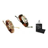 Разрисованный Peace Маленький Цветок Винтаж Браслет + Армейский Зеленый Маленький Цветок Peace Винтаж Браслет