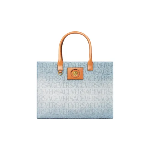 VERSACE La Medusa Хлопок Телячья кожа Сумка-тоут Сумка для покупок Сумка-тоут Сумка на одно плечо Большая женская