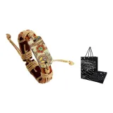 Браслет с маленьким цветком Peace, окрашенный, винтажный