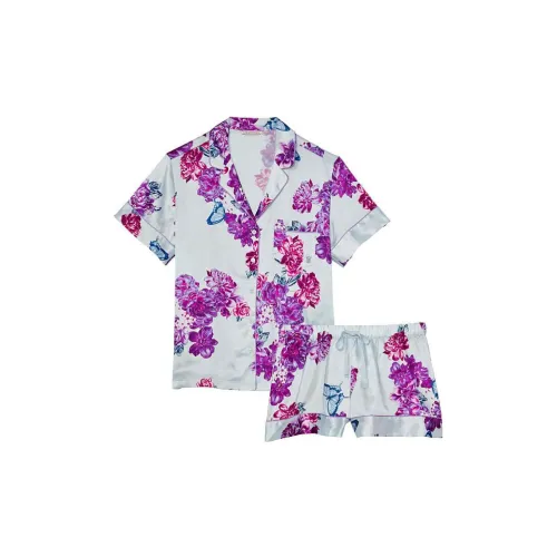 Victoria's Secret Satin Short Pajama Set Pajama Set Women's Floral Print