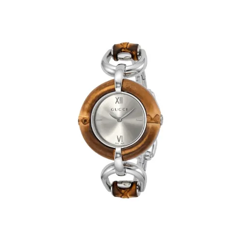 GUCCI Женские часы Кварцевый механизм Ремешок из нержавеющей стали 36 мм Серебристый циферблат