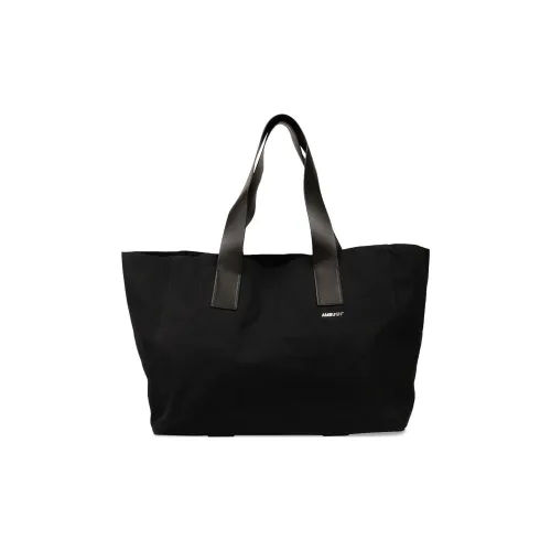 AMBUSH Сумка Tote из коровьей кожи Сумка для покупок Сумка через плечо Сумка для женщин Черная