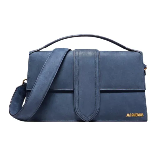 Jacquemus Телячья кожа Курьерская сумка Портативная сумка через плечо Сумка на плечо Женская Морской синий