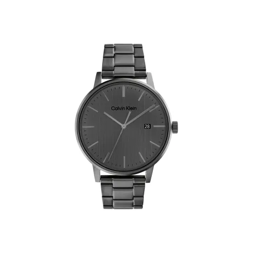 Calvin Klein Наручные часы Кварцевый механизм Стальной ремешок Серый циферблат Мужские часы Коробка доступна для покупки