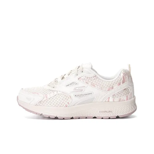 Skechers Go Run Consistent Low Топ Беговые кроссовки Женские Розово-белый