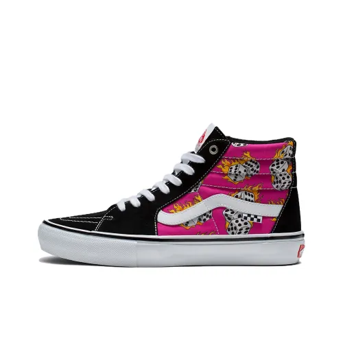 VANS SK8 Skate High Кроссовки для скейтбординга Unisex Черный Розовый Белый