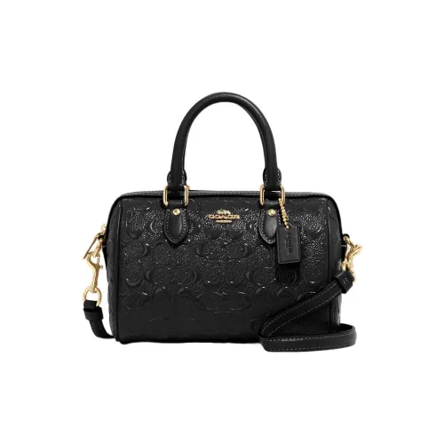 COACH Лакированная кожа с гладкой кожей сумка через плечо сумка через плечо мини женская черная