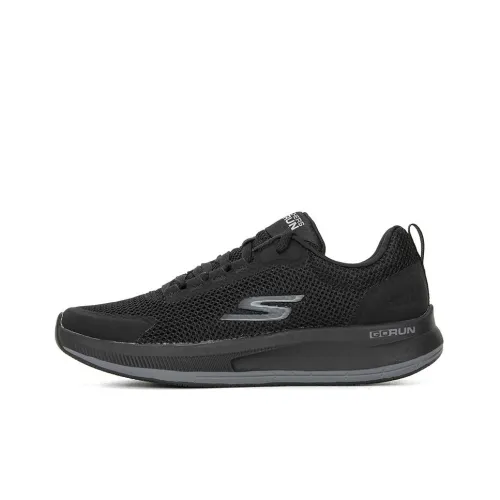 Skechers Go Run Pulse Амортизация Износостойкий Низкий Топ Беговые кроссовки Женские Черный