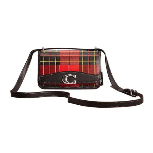 COACH Bandit Перчаточная дубленая кожа Сумка через плечо Маленькая Женская Красная