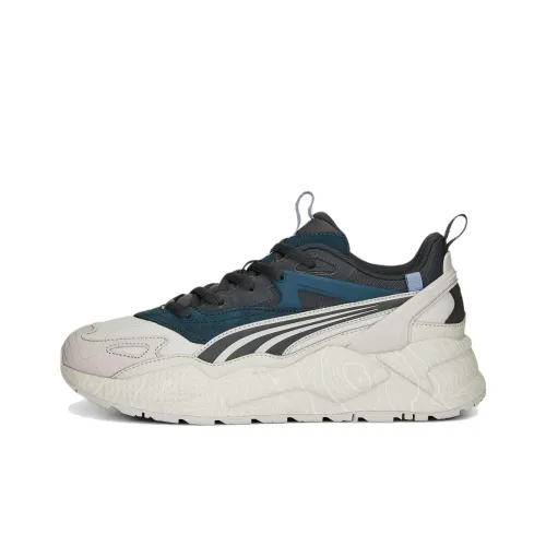 PUMA RS X Efekt Topographic Low Топ Спортивная повседневная обувь Унисекс Синий Серый